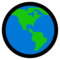 Globe Showing Americas emoji on Microsoft